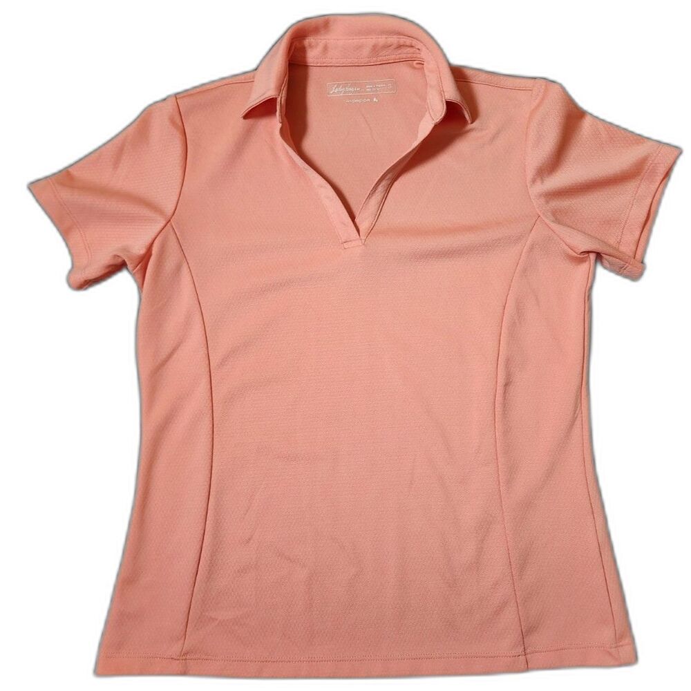 Lady Hagen Hydro‑Dri Women’s Golf Polo Peach Size Small